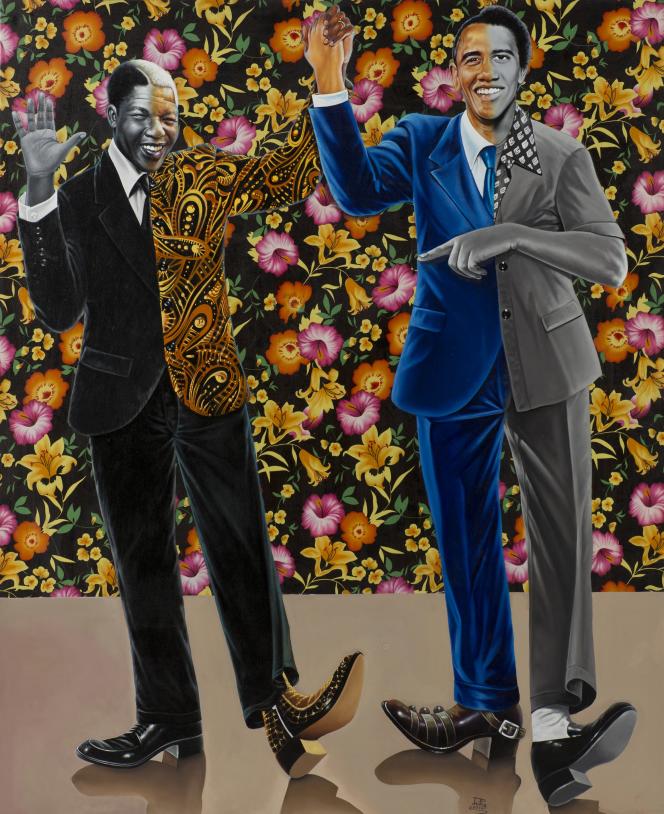 « Mandela dignité pour l’Afrique », de JP Mika (huile et acrylique sur toile, 170 x 139 cm, 2014).
