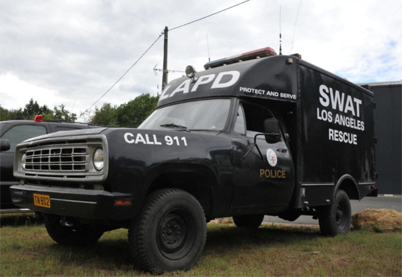 La voiture du SWAT, unité de police d’élite, de Los Angeles.