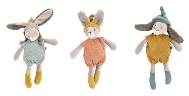 Sur internet : Moulin Roty – La collection Trois petits lapins –