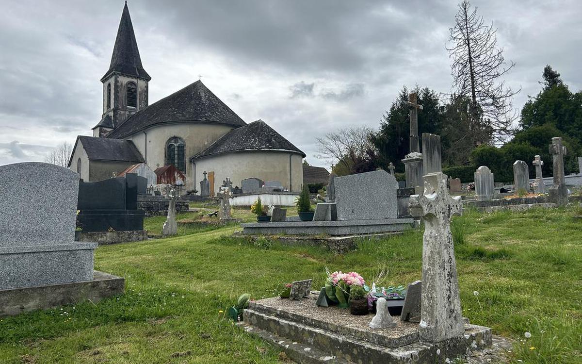 Au cimetière de Sainte-Suzanne, le gazon a remplacé les graviers sur certaines allées.